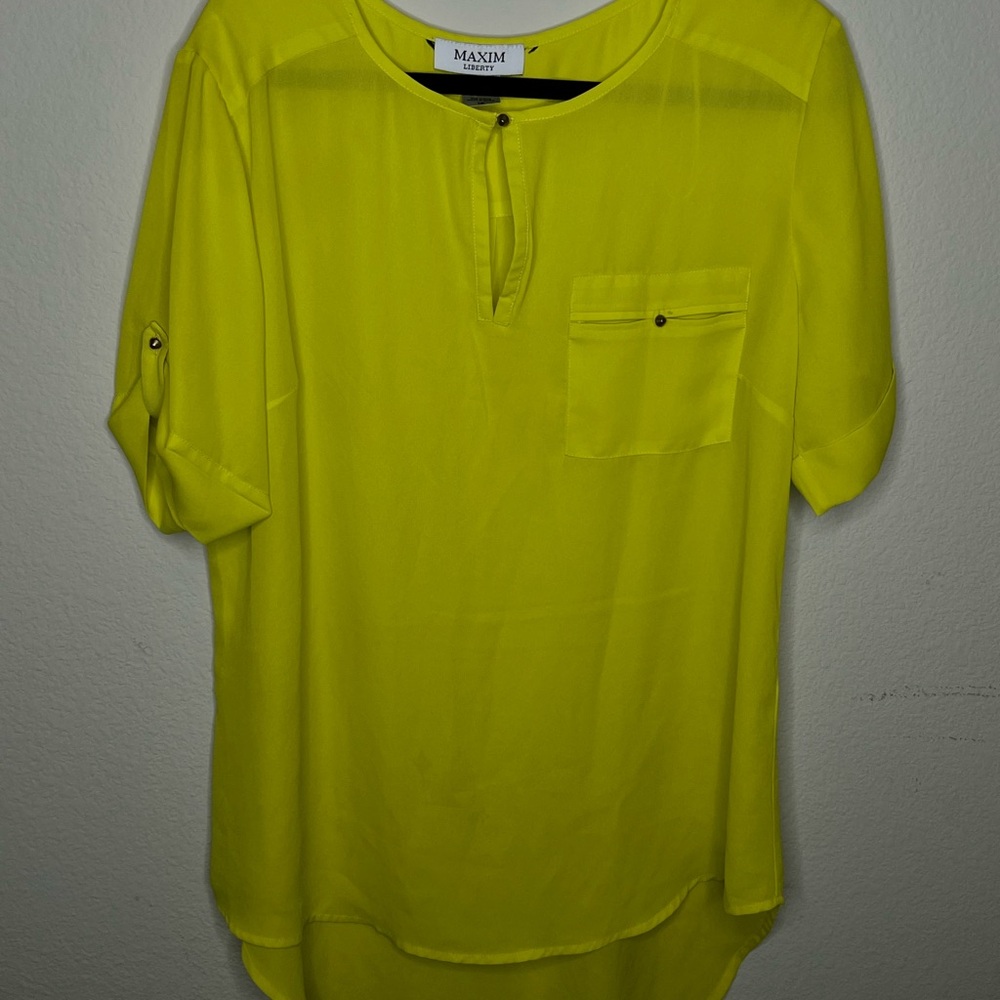 Maxima Women's Bright Yellow Casual Blouse